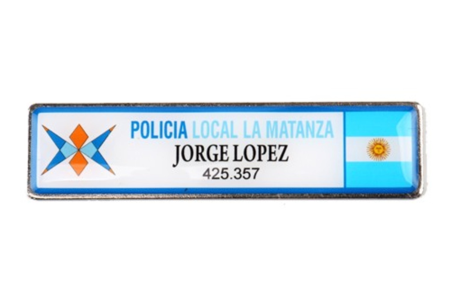 Identificador de personal rectangular